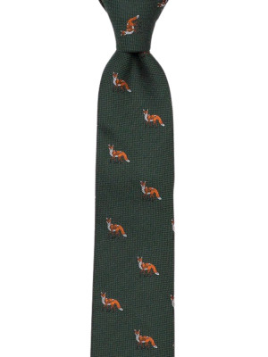 FOXFIRE GREEN skinny tie