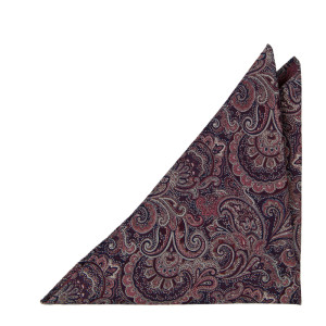 JAJAMAN BURGUNDY pocket square