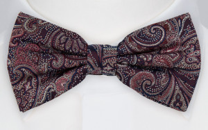 JAJAMAN BURGUNDY pre-tied bow tie
