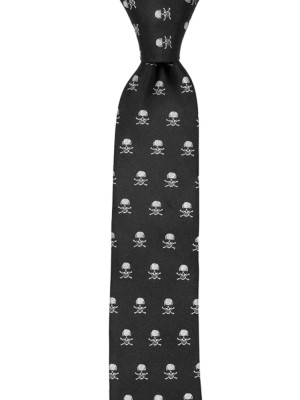 SCALPINISM BLACK skinny tie