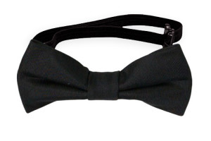 SOLID Black baby bow tie