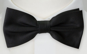 SOLID Black boy's bow tie