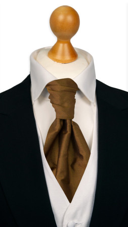 SOLID Bronze pre-tied cravat