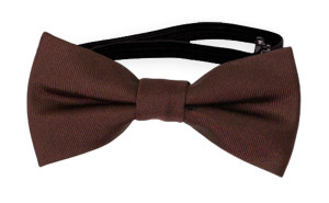 SOLID Brown baby bow tie