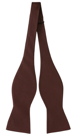 SOLID Brown self-tie bow tie