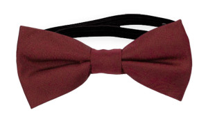 SOLID Burgundy baby bow tie