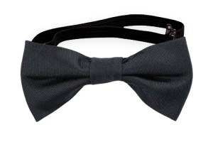 SOLID Charcoal baby bow tie