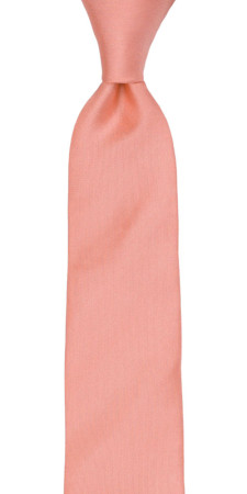 SOLID Coral boy's tie medium