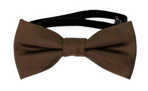 SOLID Dark brown baby bow tie