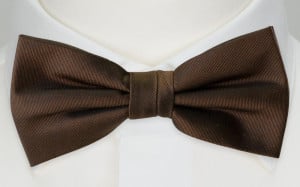 SOLID Dark brown boy's bow tie