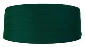 SOLID DARK GREEN cummerbund