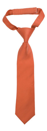SOLID Dark peach boys tie small pre-tied