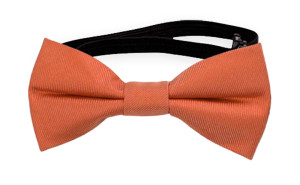 SOLID Dark peach baby bow tie