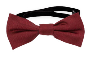 SOLID Dark red baby bow tie