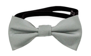 SOLID Grey baby bow tie