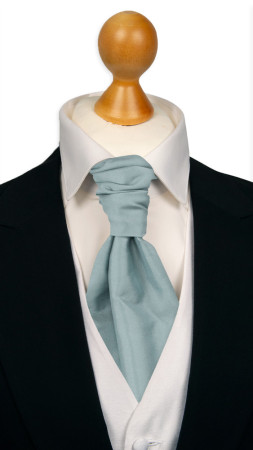 SOLID Greyed jade pre-tied cravat