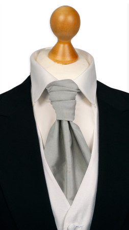 SOLID Light grey pre-tied cravat