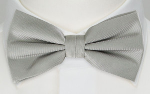 SOLID Light grey boy's bow tie