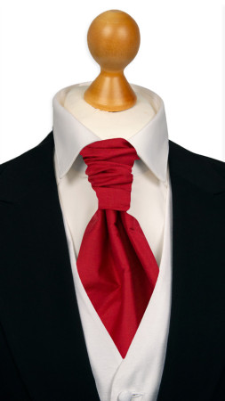 SOLID Light red pre-tied cravat