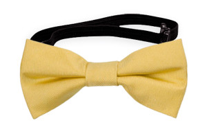 SOLID Light yellow baby bow tie