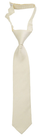 SOLID Off white boys tie small pre-tied