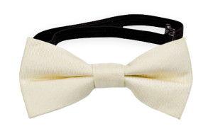 SOLID Off white baby bow tie
