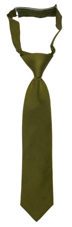 SOLID Olive boy's tie small pre-tied