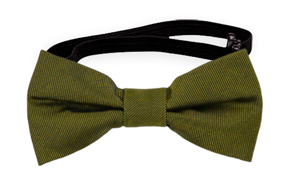 SOLID OLIVE baby bow tie