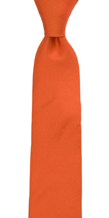 SOLID Orange boy's tie medium