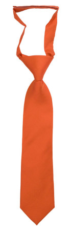 SOLID Orange boys tie small pre-tied