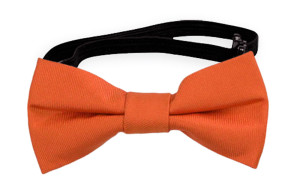 SOLID Orange baby bow tie