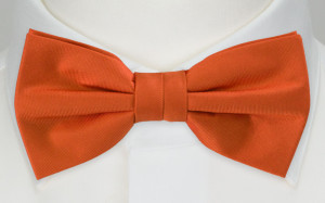 SOLID Orange boy's bow tie