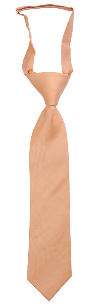 SOLID Peach boys tie small pre-tied