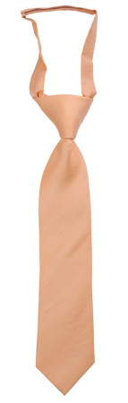 SOLID Peach boys tie small pre-tied