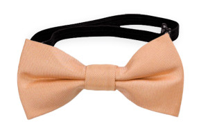 SOLID Peach baby bow tie