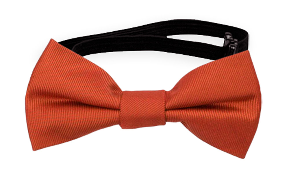 SOLID Rusty Orange baby bow tie