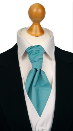 SOLID Turquoise pre-tied cravat