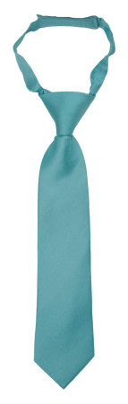 SOLID Turquoise boys tie small pre-tied