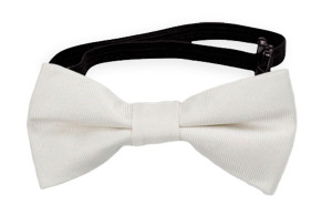 SOLID White baby bow tie