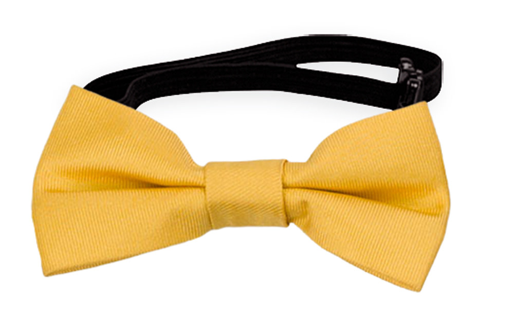 SOLID Yellow baby bow tie