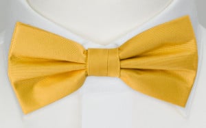 SOLID Yellow boy's bow tie