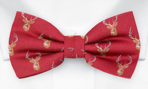 STAGGERING RED pre-tied bow tie