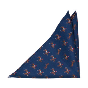 TIEQUESTRIAN BLUE pocket square