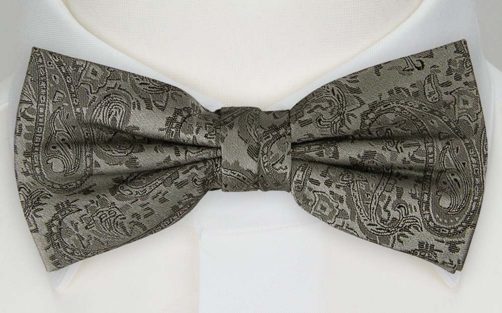 VANSKAP GREY pre-tied bow tie