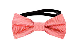 JAGGED CORAL baby bow tie