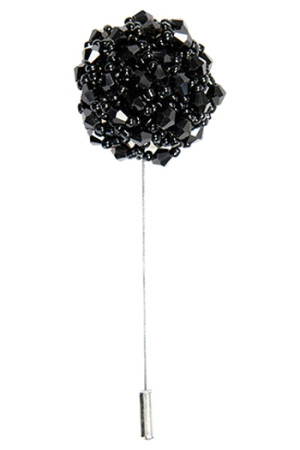 Jewellery Black lapel pin