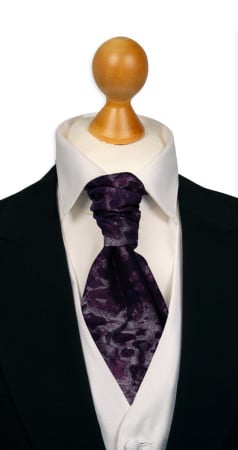 LOVEBOMBER AUBERGINE pre-tied cravat
