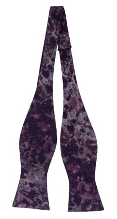 LOVEBOMBER AUBERGINE self-tie bow tie