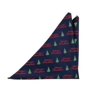 MERRYMESSAGE BLUE pocket square