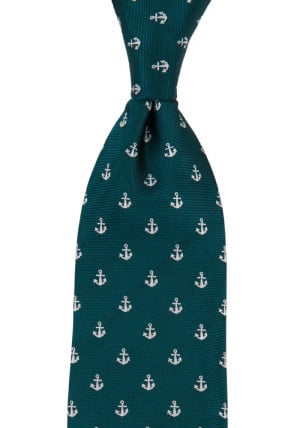 NAVIGATIONAL DARK GREEN tie